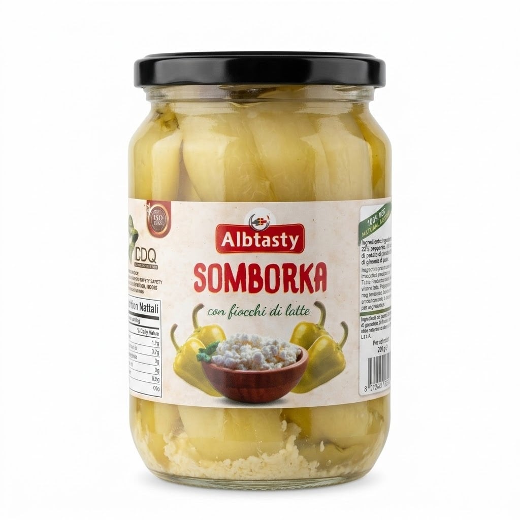 Somborka con fiocchi di latte